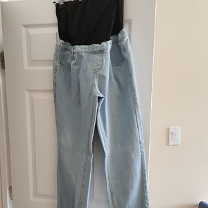 PrettyLittleThing Light Blue Straight Leg Jeans